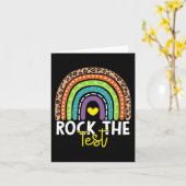 Carte Test Day Rock The Test Rainbow Teacher Test Day (Fleur jaune)