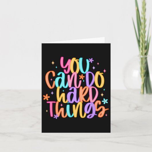 Carte Test Day You Can Do Hard Things Teacher Testing Da (Devant)