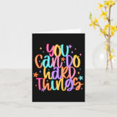 Carte Test Day You Can Do Hard Things Teacher Testing Da (Fleur jaune)