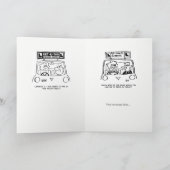 Carte Test de conduite réussi. 3 Caricatures de l'école (Intérieur)