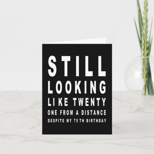 Carte Test de l'oeil de Sarcasme vieux de 75 ans 75e ann (Devant)