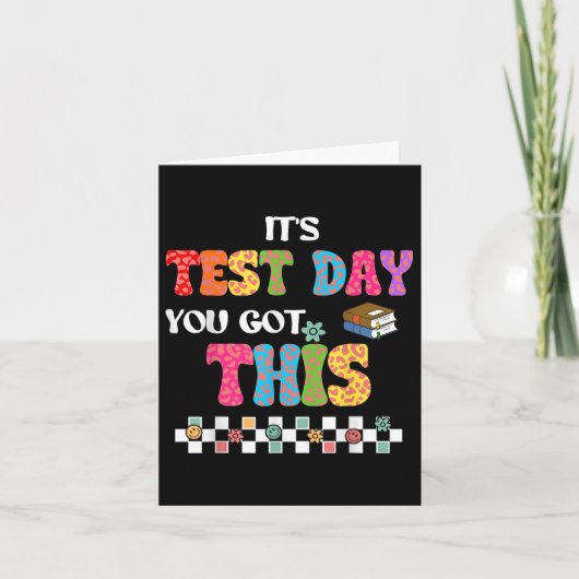 Carte Test Motivation Étudiant Enseignant Son Jour d'Ess (Devant)
