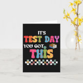 Carte Test Motivation Étudiant Enseignant Son Jour d'Ess (Fleur jaune)