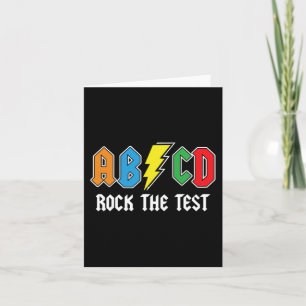 Carte Test Rétro Abcd Rock Le Jour Du Test Drôle École