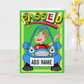 Carte Test réussi, le nom peut être placé dans la plaque (Fleur jaune)