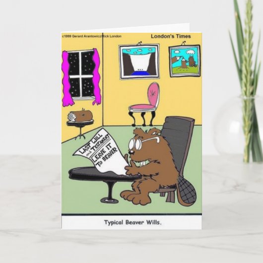 Carte Testament de dernier recours du castor typique (Devant)