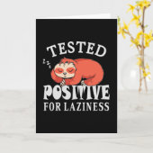 Carte Testé positif à la paresse Paresseux (Fleur jaune)