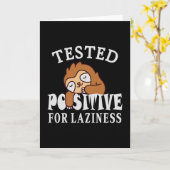 Carte Testé positif à la paresse Paresseux (Fleur jaune)