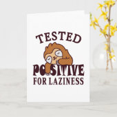 Carte Testé positif à la paresse Paresseux (Fleur jaune)