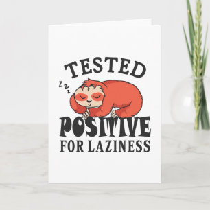 Carte Testé positif pour la paresse Sloth