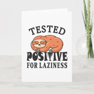 Carte Testé positif pour la paresse Sloth