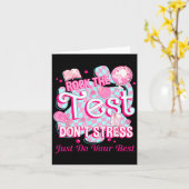 Carte Testing Day Rock The Test Motivational For Teacher (Fleur jaune)
