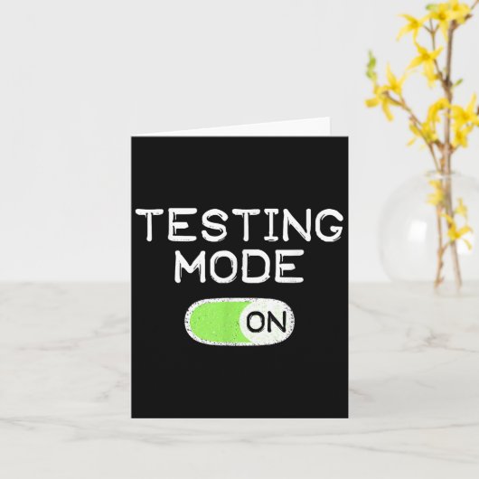 Carte Testing Mode On Funny Test Day Teachers Student Mo (Fleur jaune)