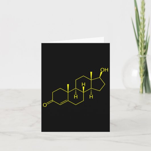 Carte Testostérone Molecule Biologie Science Constructio (Devant)