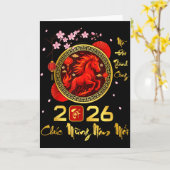 Carte Tet 2026 Vietnamese Year Horse Lunar Chinese New Y (Fleur jaune)
