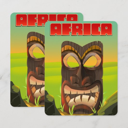 Carte Tête africaine (Devant / Derrière)
