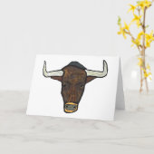 Carte Tête Bull (Fleur jaune)