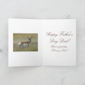 Carte Tête de cerf antilope A5 touchée (Intérieur)