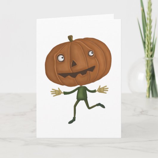 Carte tête de citrouille mignonne (Devant)