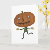 Carte tête de citrouille mignonne (Fleur jaune)