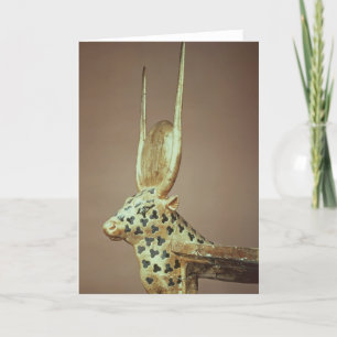 Carte Tête de lit funéraire en forme de vache sacrée