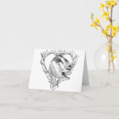 Carte Tête de Nubian au coeur (Fleur jaune)