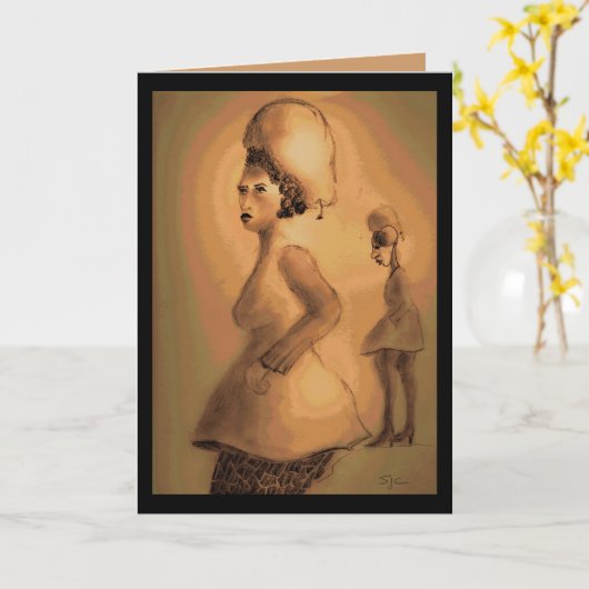 Carte Tête d'oreille (Fleur jaune)