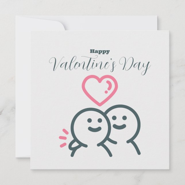 Carte Tête ronde Saint-Valentin (Devant)