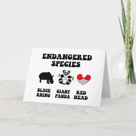 Carte Tête rousse drôle (Devant)