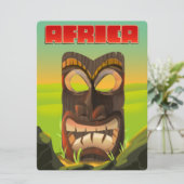 Carte Tête sculptée africaine (Debout devant)