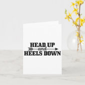 Carte Tête vers le haut & ; talons vers le bas Horseb (Fleur jaune)