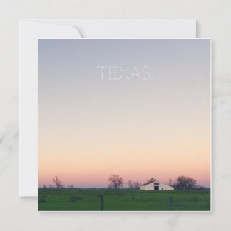 Carte Texas Barn au coucher du soleil