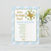 Carte Texas Blue Gold Devinez Le Bon Prix Bébé Jeu (Debout devant)