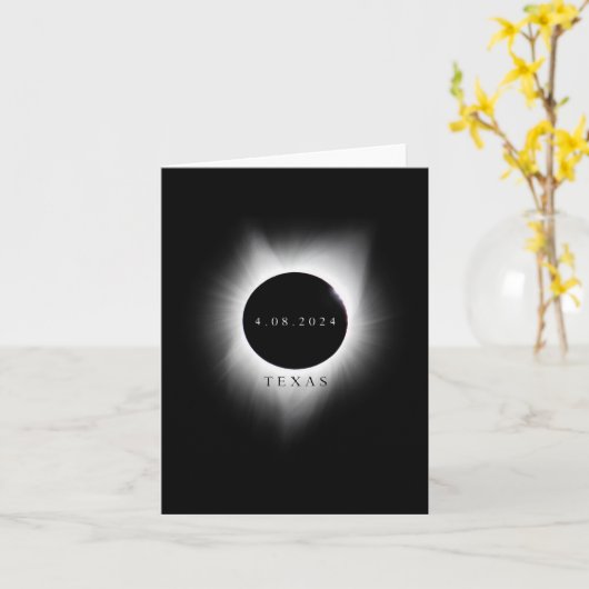 Carte Texas Eclipse 4.08.24 Total Solar Eclipse 2024 Tex (Fleur jaune)