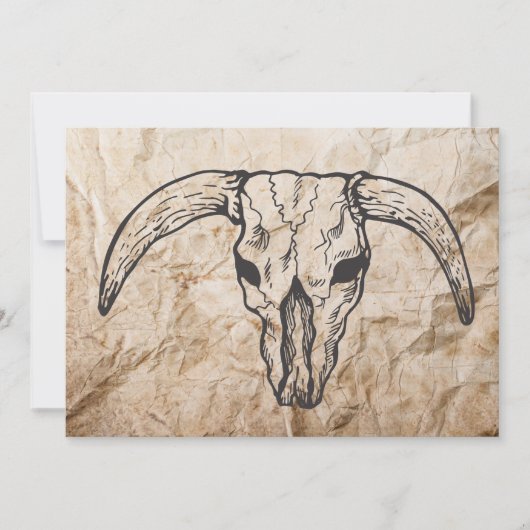 Carte Texas Longhorn Bull Skull (Devant)