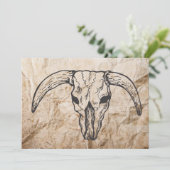 Carte Texas Longhorn Bull Skull (Debout devant)