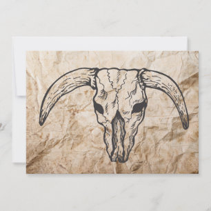 Carte Texas Longhorn Bull Skull