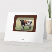 Carte Texas Longhorn Cow Joyeux Anniversaire (Grande Tai (Dos)