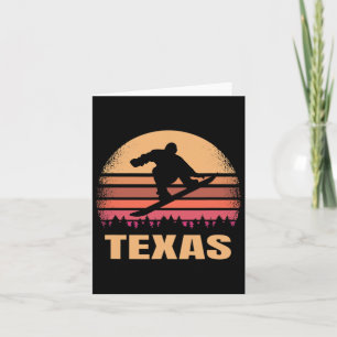 Carte Texas Snowboard Vintage Snow Boarder Retro les ann