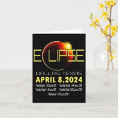Carte Texas Solar Eclipse 2024 Solar Eclipse Funny Texas (Fleur jaune)