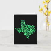 Carte Texas State Trèfle Lucky Texan Saint Patrick Jour (Fleur jaune)