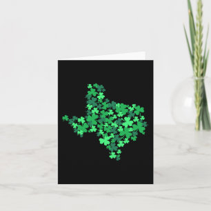 Carte Texas State Trèfle Lucky Texan Saint Patrick Jour