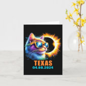 Carte Texas Total Solar Eclipse 2024 Cat Solar Eclipse G (Fleur jaune)
