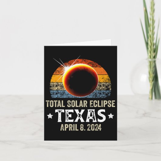 Carte Texas Total Solar Eclipse Avril 8 2024 Texas Solar (Devant)