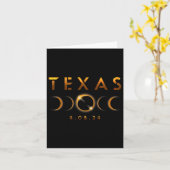 Carte Texas Total Solar Eclipse Avril 8 2024 Texas Solar (Fleur jaune)