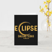 Carte Texas Tx Tee Total Solar Eclipse Party 2024 Totali (Fleur jaune)