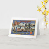 Carte TexasSalutations De L'État Lone Star (Fleur jaune)