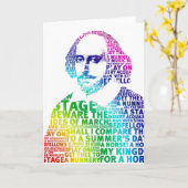 Carte Texte arc-en-ciel Shakespeare (Fleur jaune)