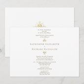 Carte Texte classique en or 2 Lieu horizontal (Devant / Derrière)