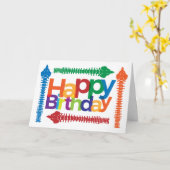 Carte Texte coloré avec épines Chiropratique Anniversair (Fleur jaune)